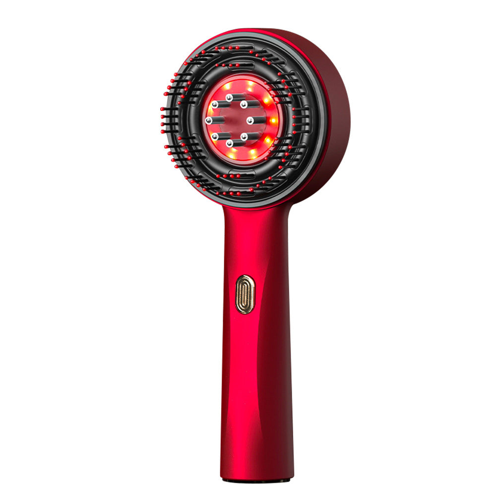 Scalp medicine applicator electric massage comb hair care comb liquid hair growth instrument red hair care comb kneading massager
