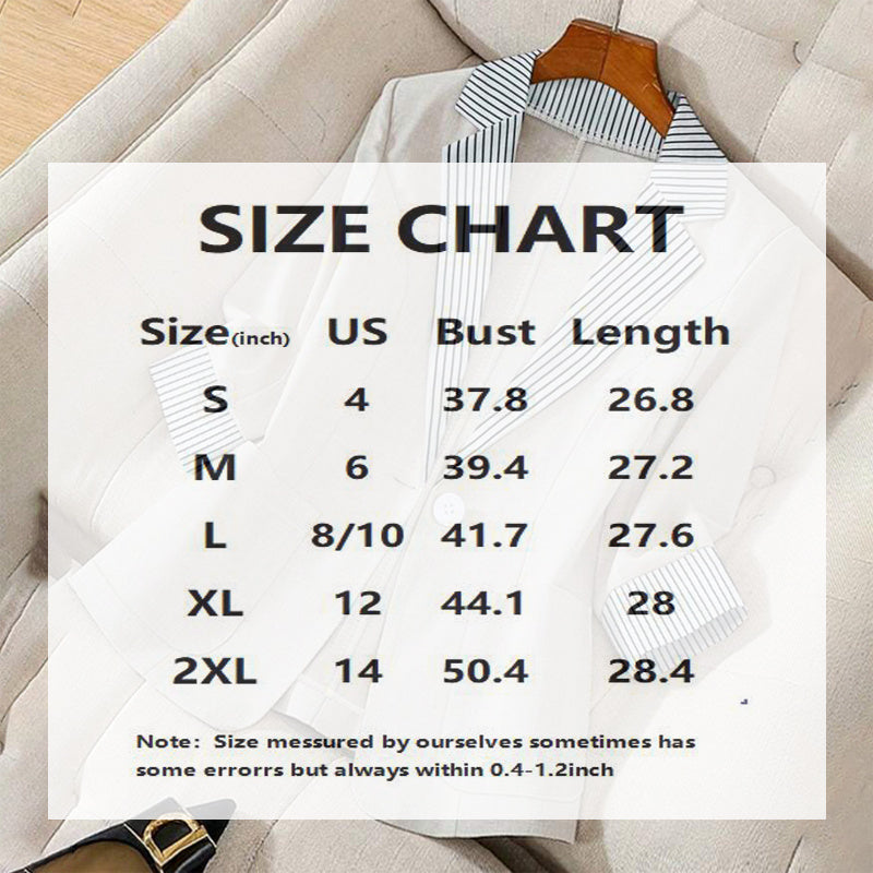 Women's Notched Lapel Single-Breasted Minimalist Blazer Half Sleeve H-Line Jacket With Pockets Casual & Office Wear For Spring&Fall