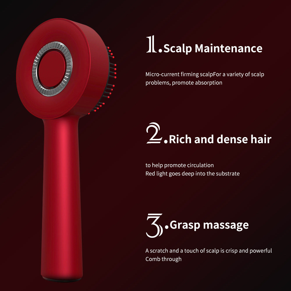 Scalp medicine applicator electric massage comb hair care comb liquid hair growth instrument red hair care comb kneading massager