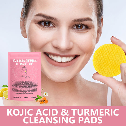 Kojic Acid Gently Cleans Pore Daily Skin Care Moisturizing Not Tight Brightening Face Turmeric Cleansing Pad