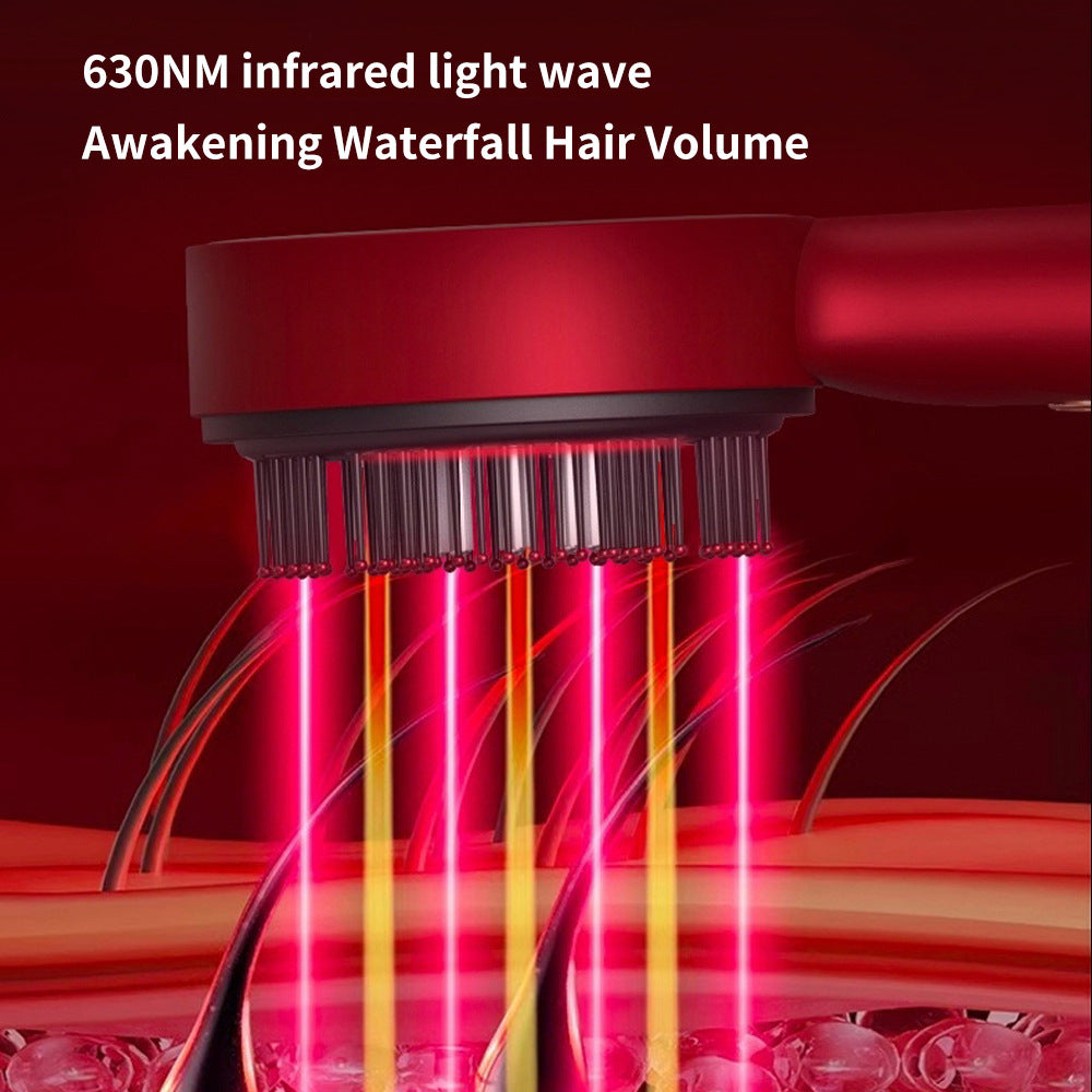 Scalp medicine applicator electric massage comb hair care comb liquid hair growth instrument red hair care comb kneading massager